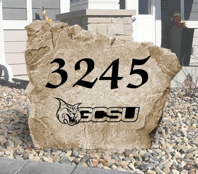 Georgia College stone engraved with custom home address.