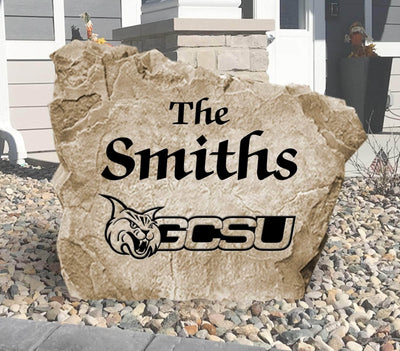 Georgia College stone engraved with family name.