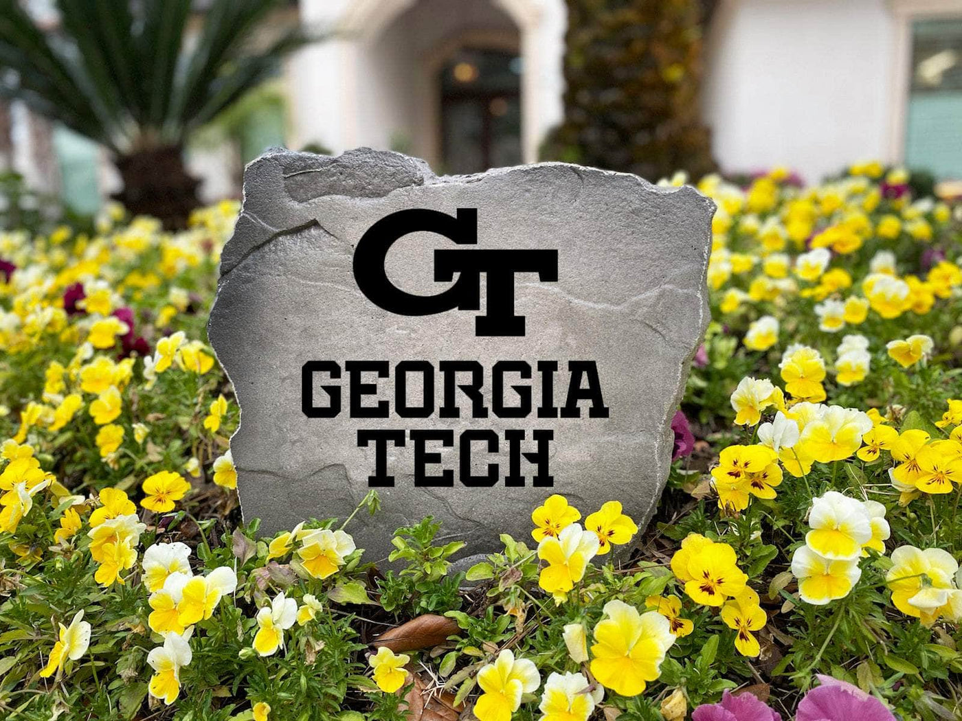 Durable Georgia Tech logo stone for sports fan home decor
