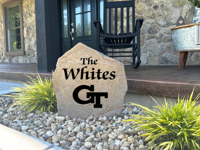 Custom Georgia Tech name rock for sports fans and alumni