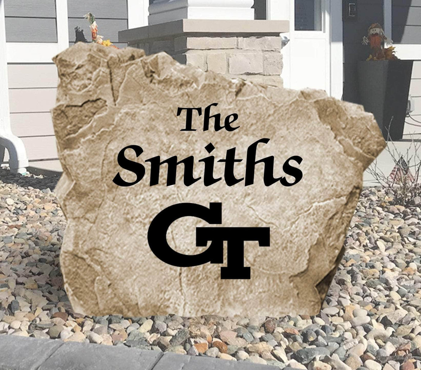 Georgia Tech name stone with engraved family or custom text