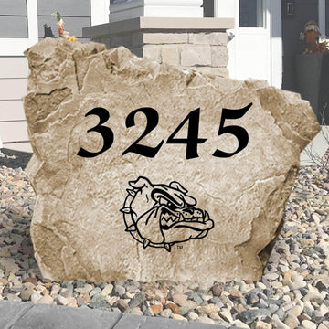 Personalized Gonzaga University Address Stone engraved with custom house numbers, creating a welcoming Bulldogs-inspired entrance for your home.