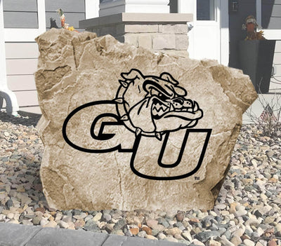 Engraved Gonzaga University logo stone for landscaping décor

