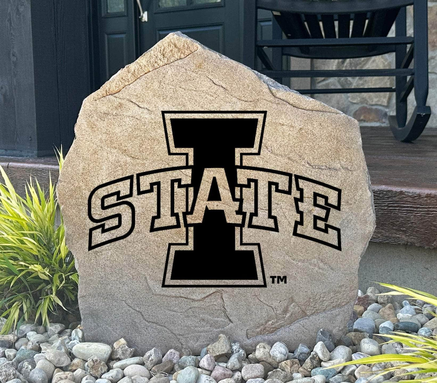 Iowa State Cyclones logo stone for outdoor display