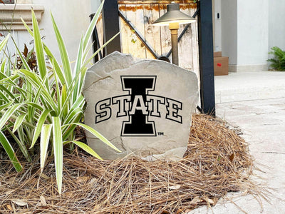 Cyclones team logo on natural landscape stone