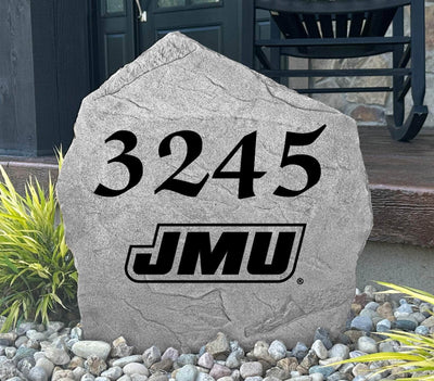 JMU decorative stone with house address for front yard
