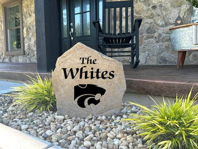 K-State personalized stone sign for home exterior