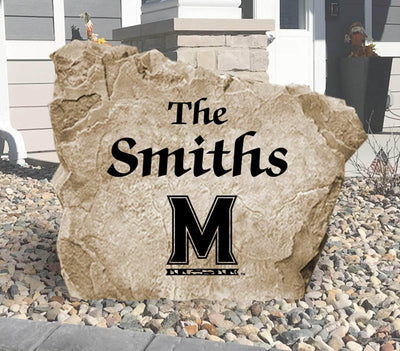 Personalized University of Maryland name rock for outdoor decor and gifting.
