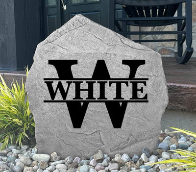 Engraved Original Monogram stone, perfect for personalized home décor