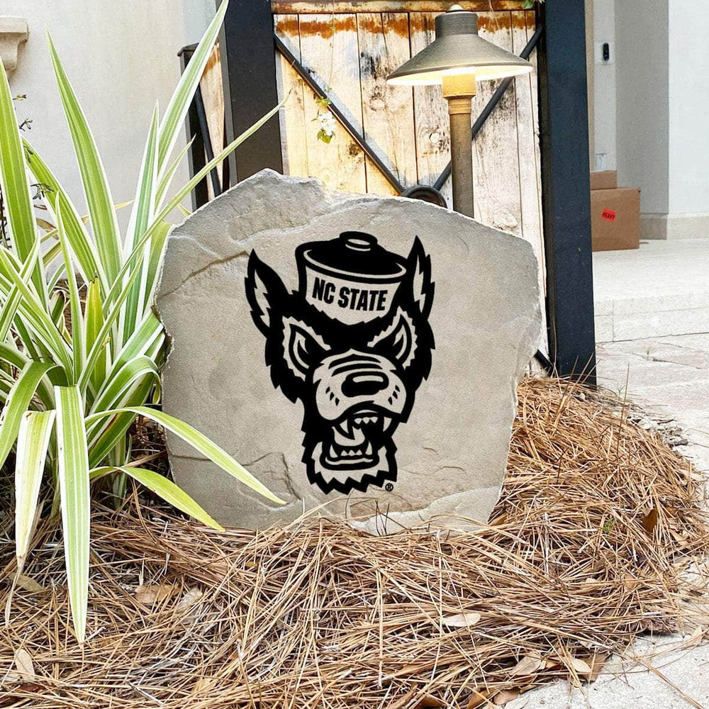 Handcrafted in the USA, this North Carolina State University Mascot Logo Stone features deep precision engraving and weather-resistant construction. Available in Sandstone and Greystone finishes for lasting outdoor beauty.