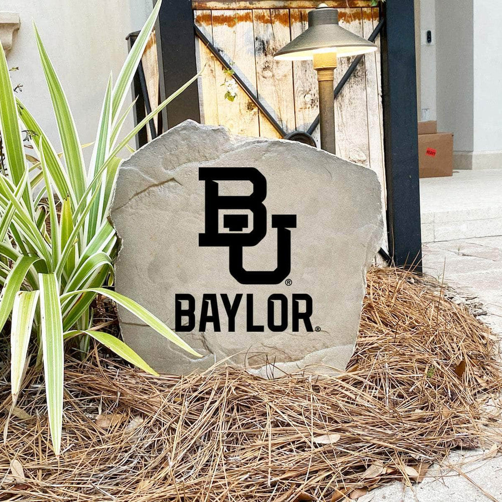 Engraved Baylor University Logo Stone featuring the classic Baylor Bears logo, bringing collegiate pride and timeless style to front yard landscapes, walkways, and outdoor living spaces.
