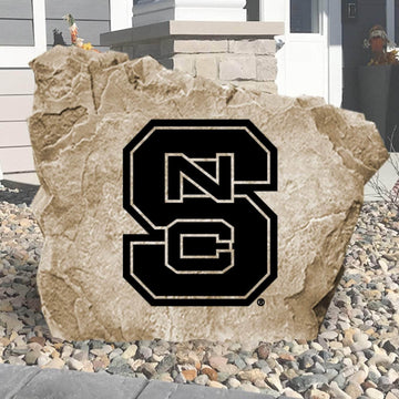 Officially licensed North Carolina State University Logo Stone featuring the iconic Wolfpack logo engraved into premium stone. This decorative landscape stone brings NC State spirit to gardens, patios, walkways, and front entrances.