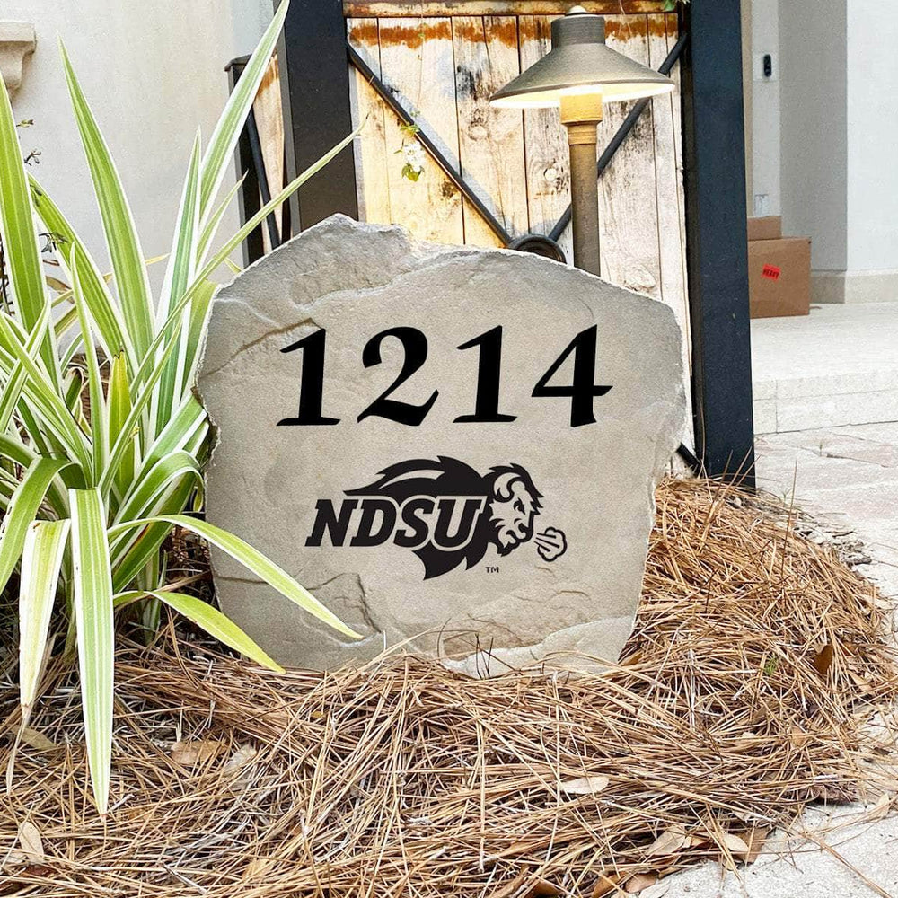 Custom North Dakota State University house number marker designed to enhance curb appeal while showcasing your passion for the Bison.