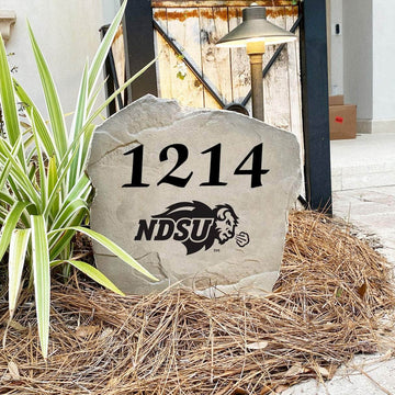 Custom North Dakota State University house number marker designed to enhance curb appeal while showcasing your passion for the Bison.