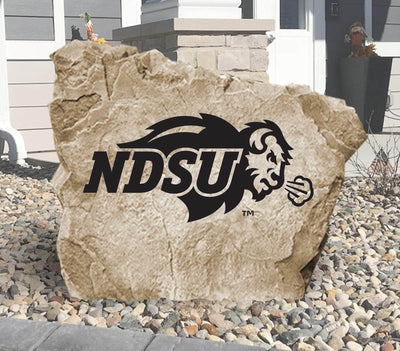 North Dakota State University Bison logo stone for outdoor landscaping