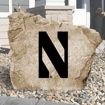 Officially licensed Northwestern University logo stone featuring the iconic Wildcats emblem as a stunning focal point for gardens, patios, and front landscapes.