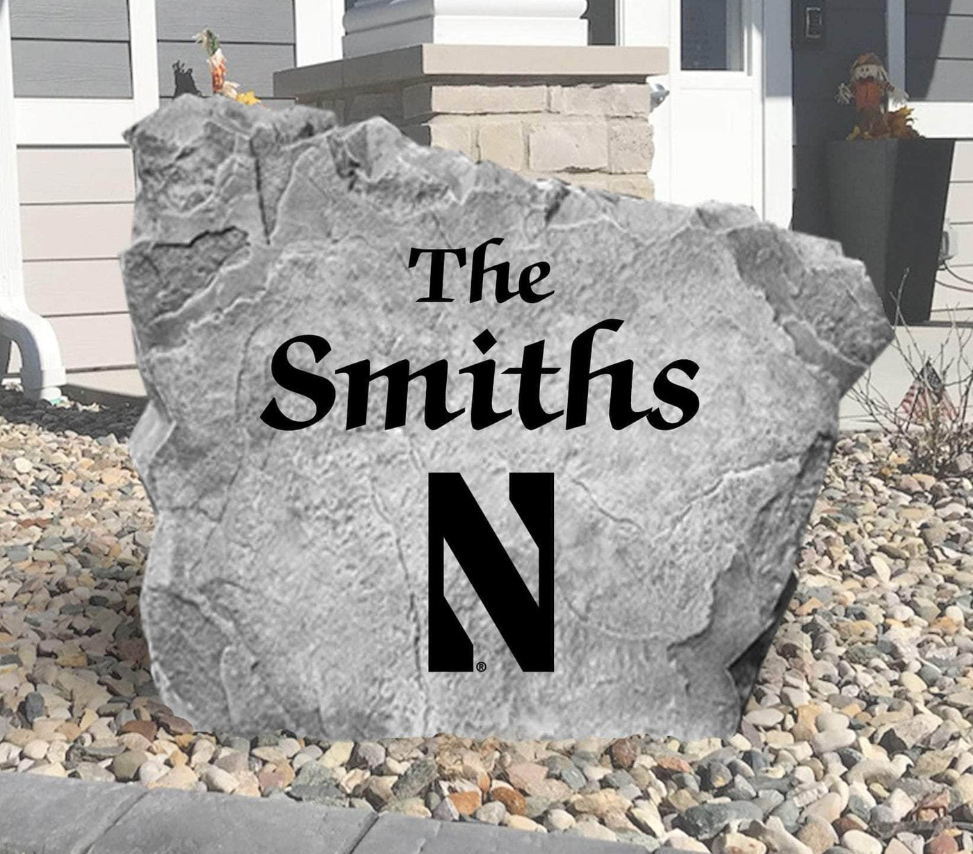 Wildcats personalized name rock for garden or entryway décor
