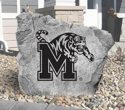 Official Memphis Tigers logo rock for front yard display.