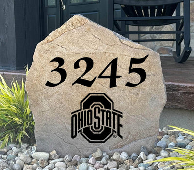 Ohio State address stone with engraved house number