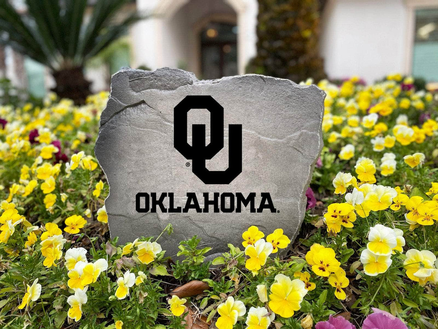 Decorative OU logo stone for porch or front yard