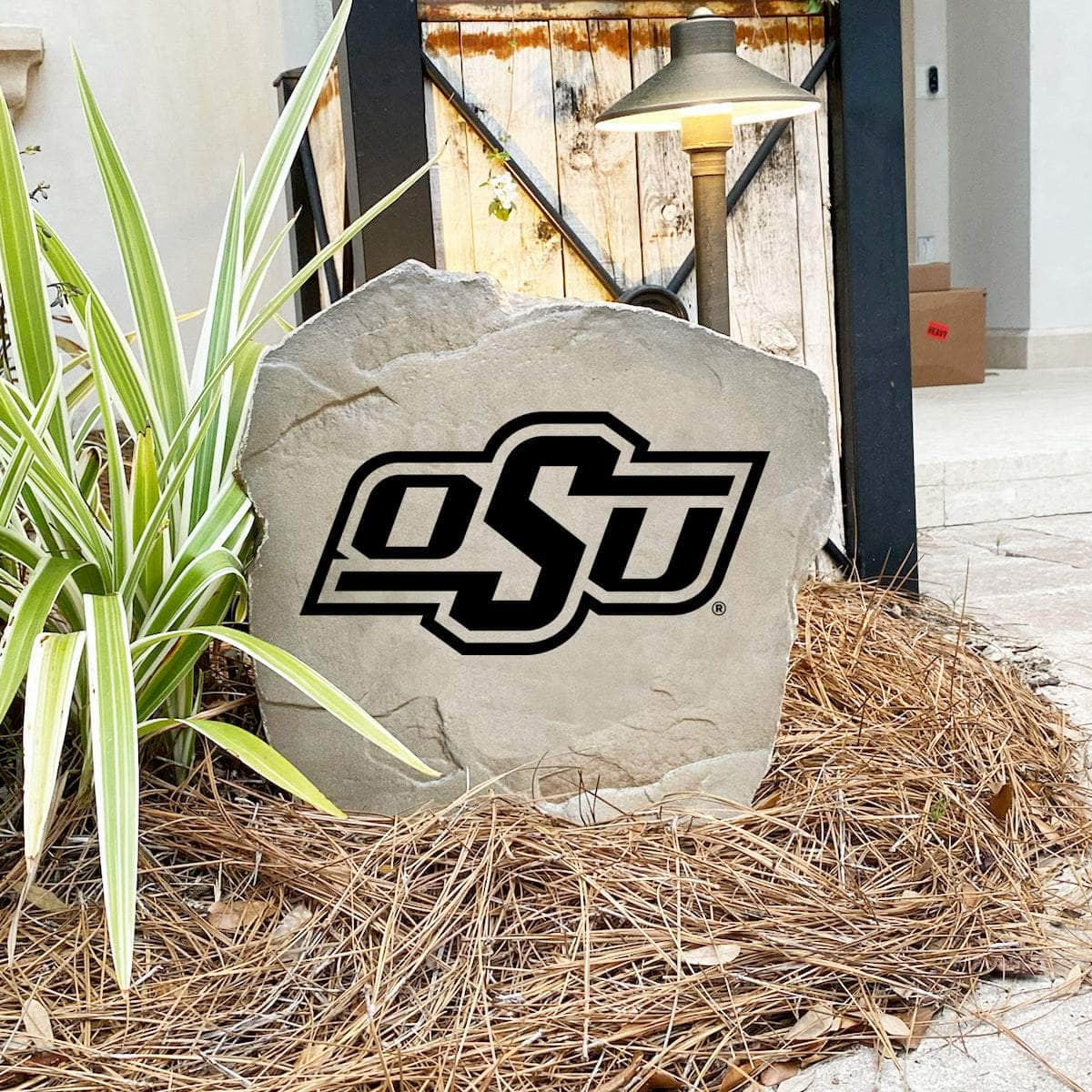University of Oklahoma State outdoor logo marker built from durable concrete, creating a timeless tribute for dedicated Cowboys fans and alumni.