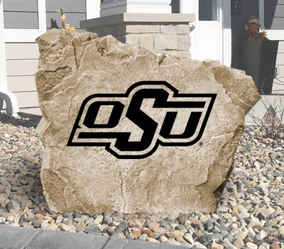Oklahoma State University engraved Cowboys logo stone for outdoor display