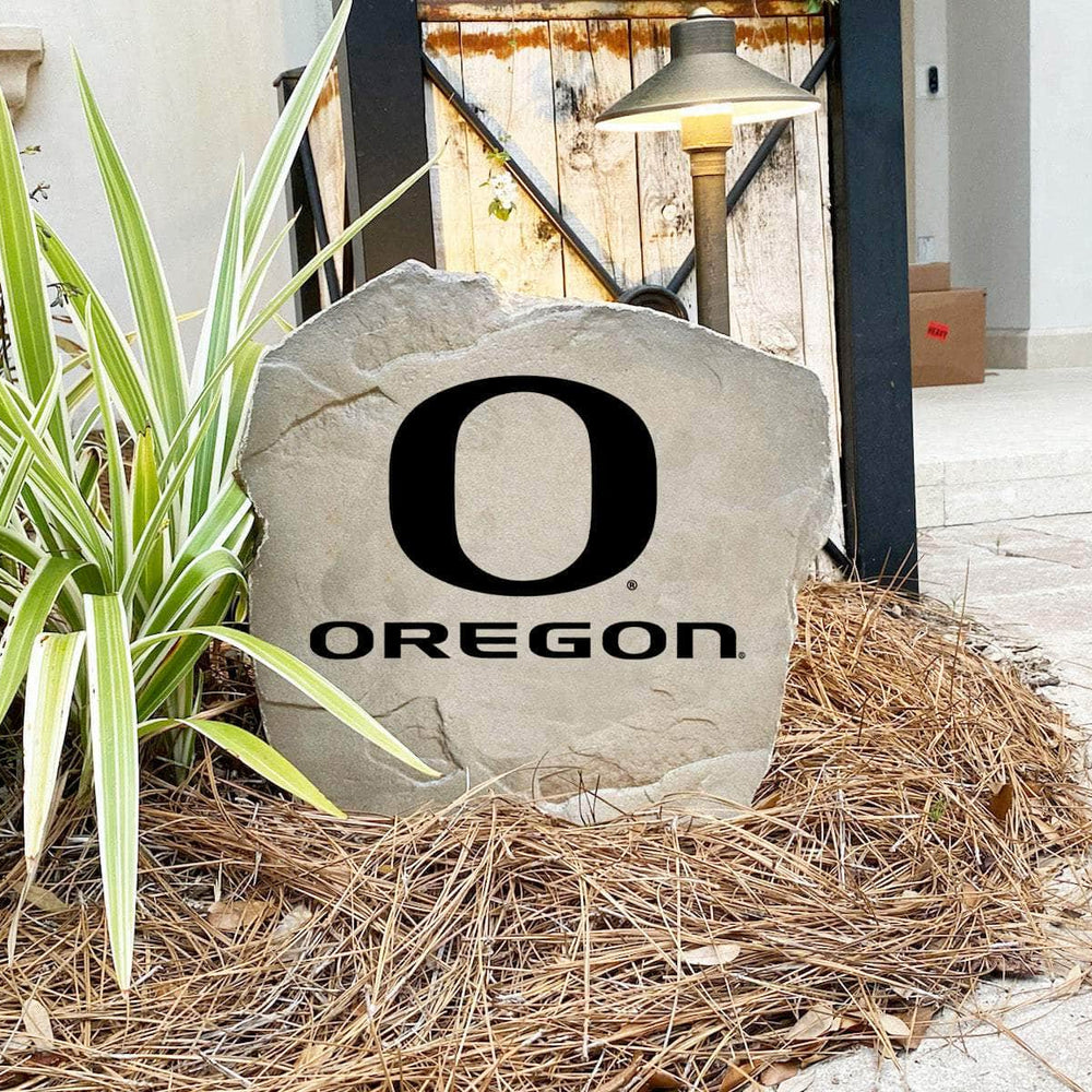 Engraved University of Oregon Logo Stone featuring the classic Oregon Ducks emblem, adding collegiate pride and timeless style to walkways, landscape beds, and outdoor living spaces.