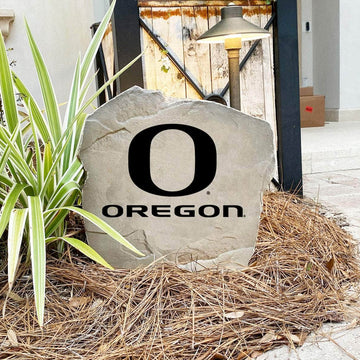 Engraved University of Oregon Logo Stone featuring the classic Oregon Ducks emblem, adding collegiate pride and timeless style to walkways, landscape beds, and outdoor living spaces.