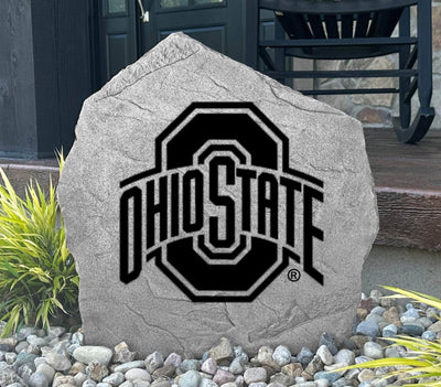Custom OSU logo rock for Buckeyes fans