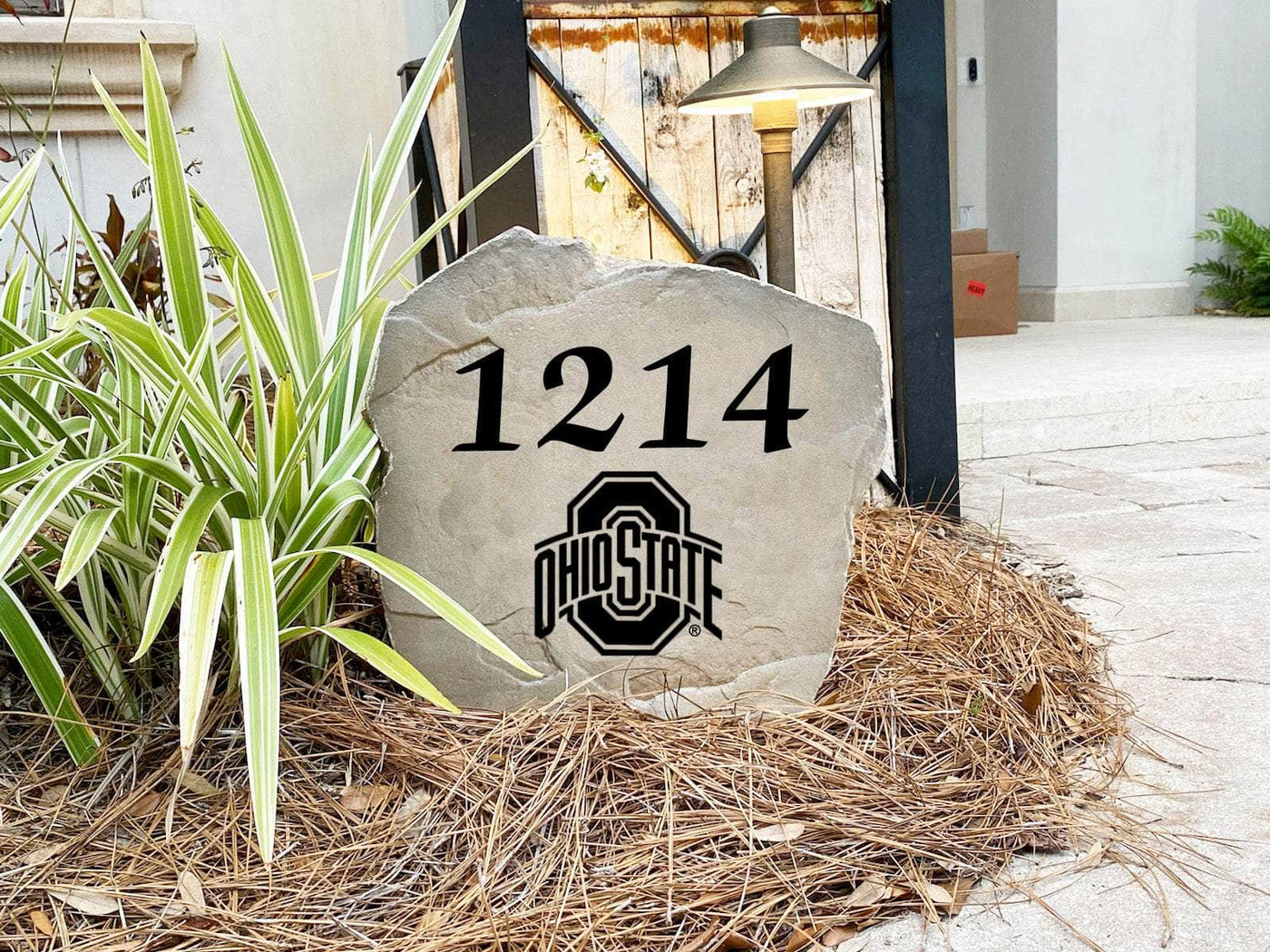 Personalized Ohio State University rock with address