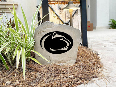 Penn State logo engraved on durable landscaping stone