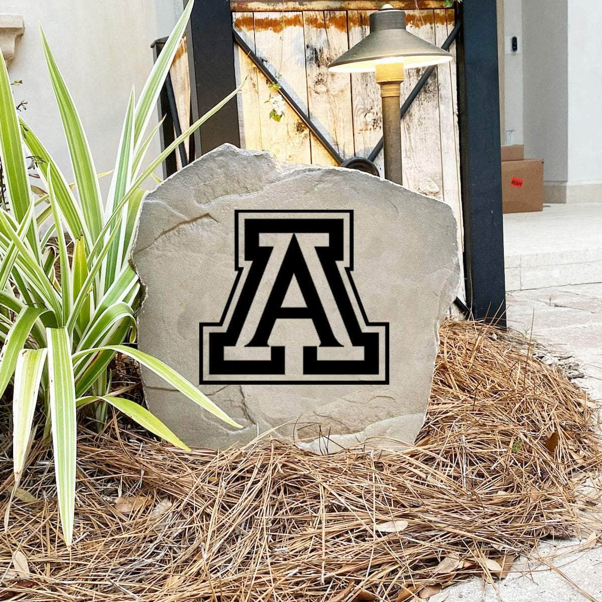 Handcrafted in the USA, this University of Arizona Logo Stone features deep precision engraving and weather-resistant construction. Available in Sandstone and Greystone finishes for lasting outdoor beauty.