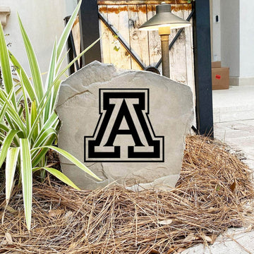 Handcrafted in the USA, this University of Arizona Logo Stone features deep precision engraving and weather-resistant construction. Available in Sandstone and Greystone finishes for lasting outdoor beauty.