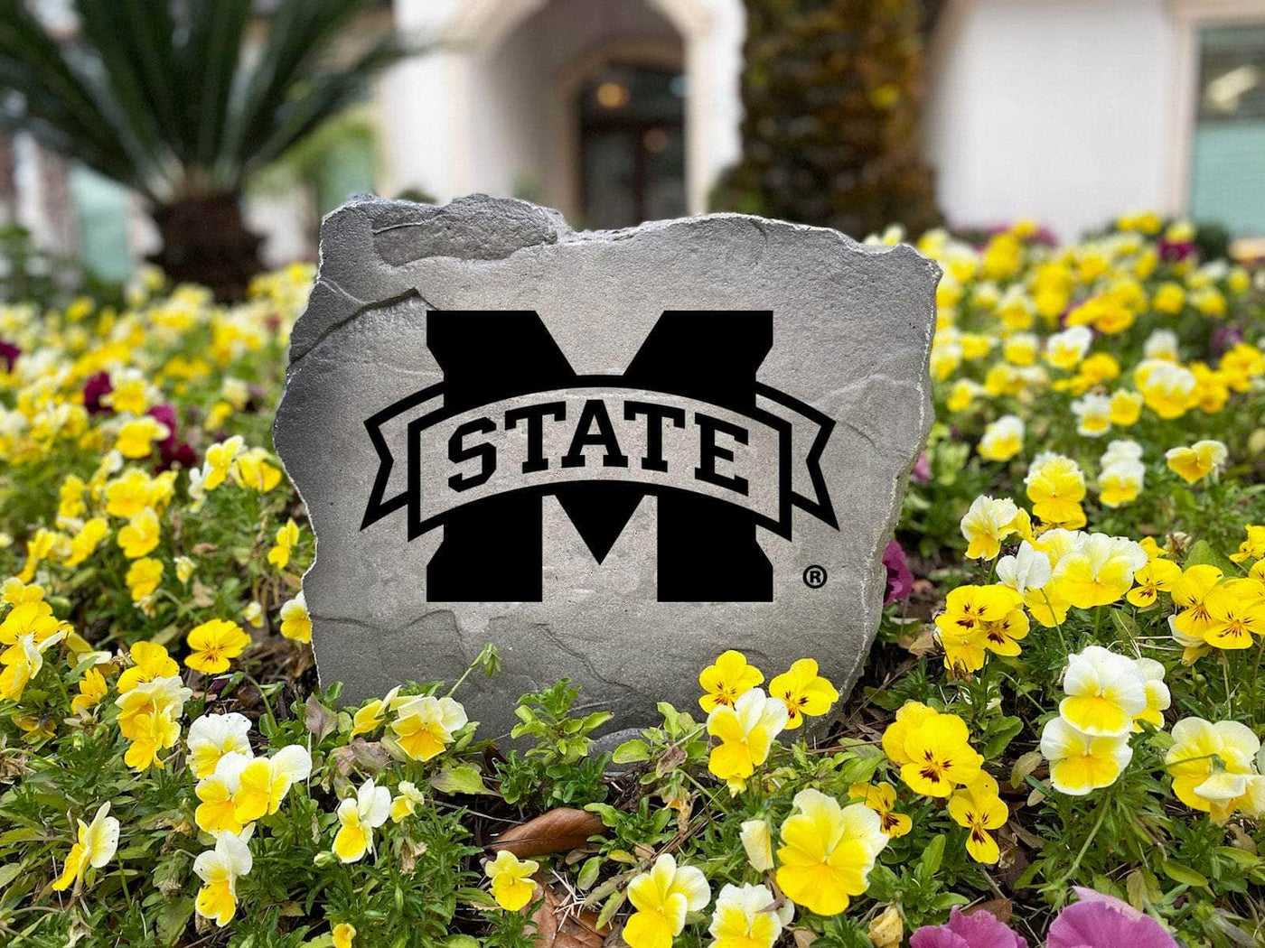 Personalized Mississippi State Bulldogs logo stone marker