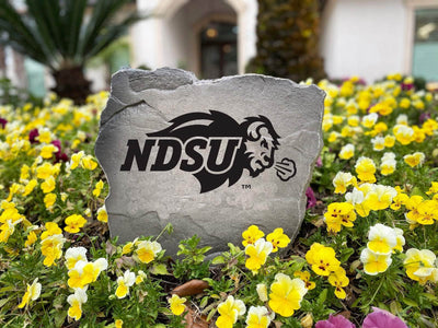 Personalized North Dakota State Bison logo marker stone