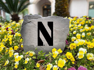 Northwestern University Wildcats stone marker for landscaping