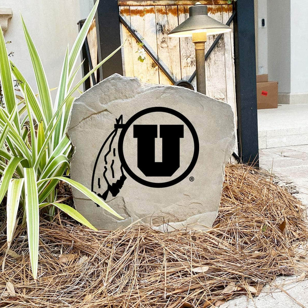 University of Utah outdoor logo marker designed to celebrate Utes tradition while enhancing flower beds, walkways, front yards, and backyard entertaining spaces.