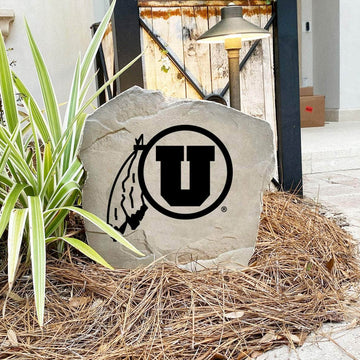 University of Utah outdoor logo marker designed to celebrate Utes tradition while enhancing flower beds, walkways, front yards, and backyard entertaining spaces.