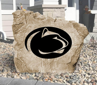Engraved landscaping stone featuring Penn State Nittany Lions logo