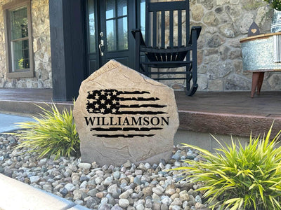 Personalized USA flag stone gift for family and friends
