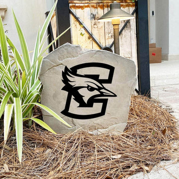Creighton University outdoor logo marker designed to celebrate Bluejays tradition while enhancing flower beds, walkways, front yards, and backyard entertaining spaces.