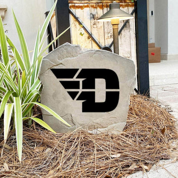 Premium Dayton Flyers landscape stone featuring the official team logo, built for lasting beauty through every season.