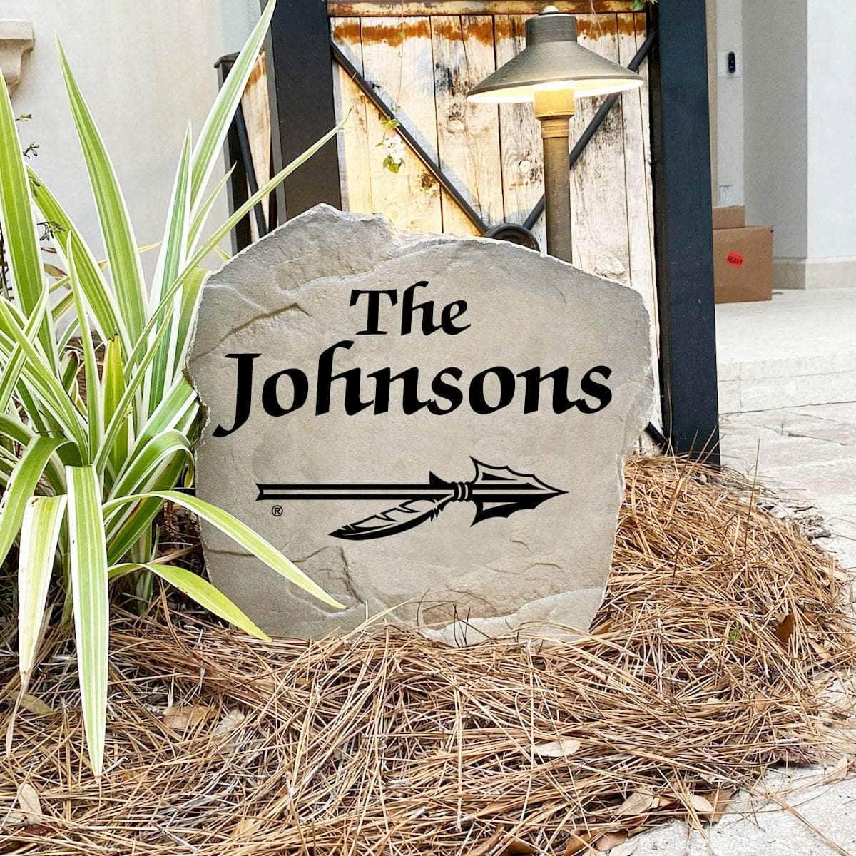 Custom Florida State University name marker designed to celebrate Seminoles pride while enhancing gardens, patios, walkways, and welcoming entryways.