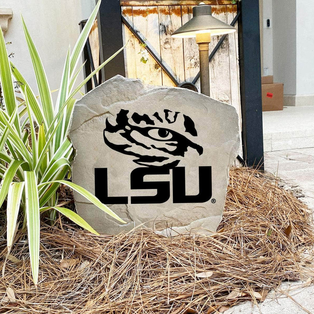 Louisiana State University outdoor logo marker designed to celebrate Tigers tradition while enhancing walkways, flower beds, and residential entryways.