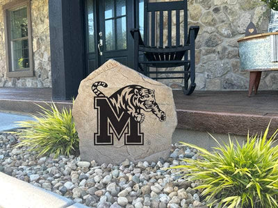 Personalized Memphis Tigers logo stone for outdoor décor.