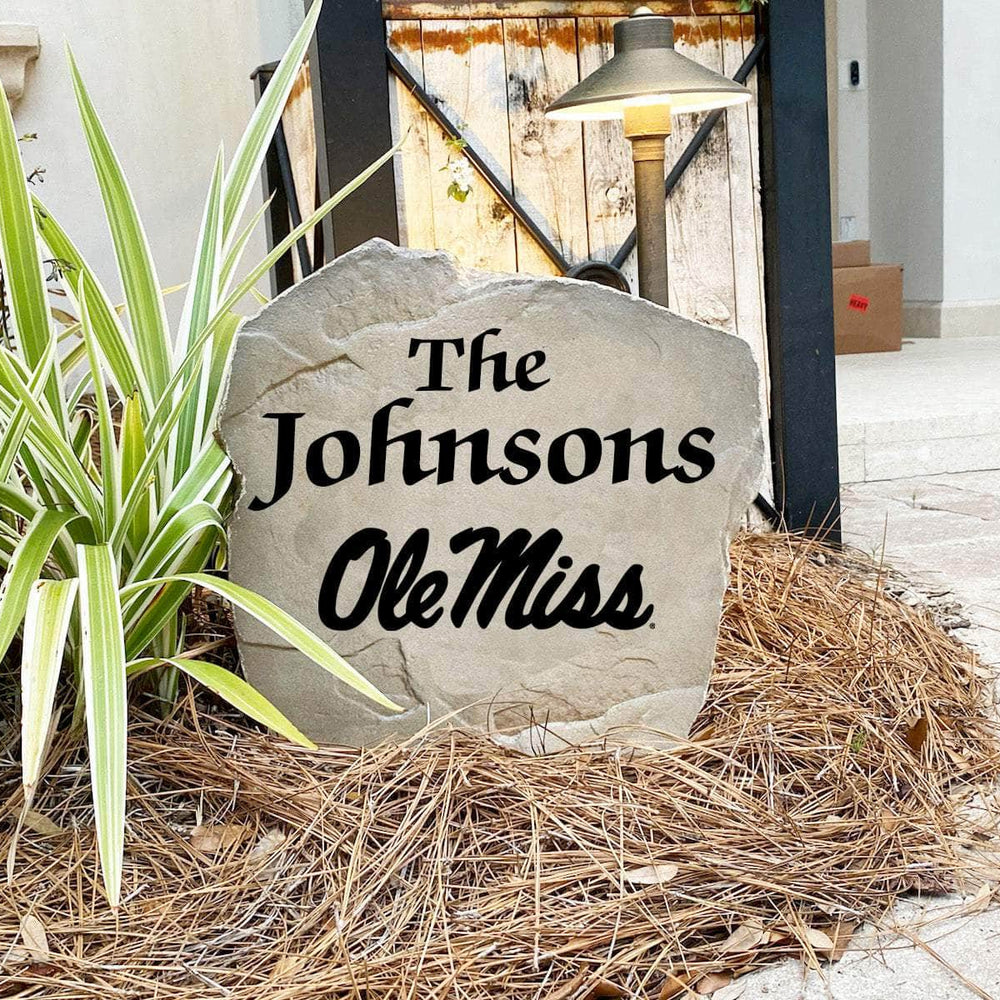 Handcrafted in the USA, the University of Mississippi Name Stone is deeply engraved for exceptional detail and built to withstand the elements. Available in Sandstone and Greystone finishes.