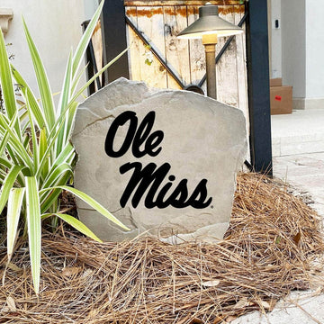 Made in the USA, this University of Mississippi Logo Stone is deeply engraved into durable concrete and built to withstand the elements. Available in Sandstone and Greystone to complement any home's landscaping.