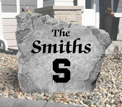 Personalized Syracuse name rock for outdoor garden display