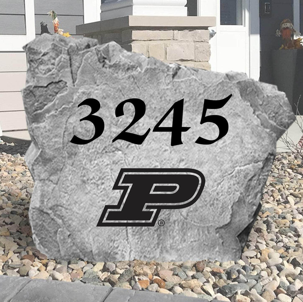 Officially licensed Purdue Boilermakers address plaque crafted from premium concrete to blend timeless curb appeal with functional home identification.