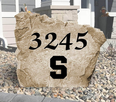 Personalized Syracuse University address stone for home landscaping